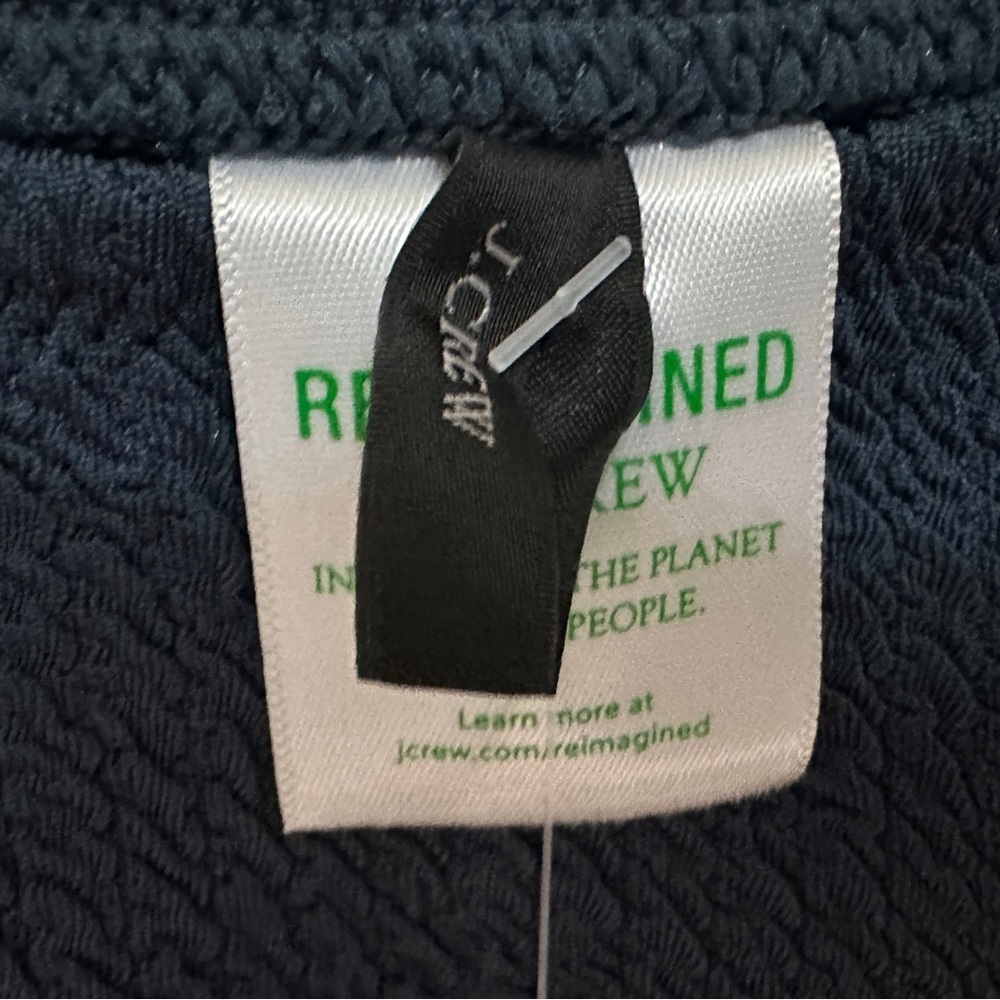 139 J.Crew | NWT Women’s Bikini Bottom Textured Dark Navy (size S) - Picture 6 of 12